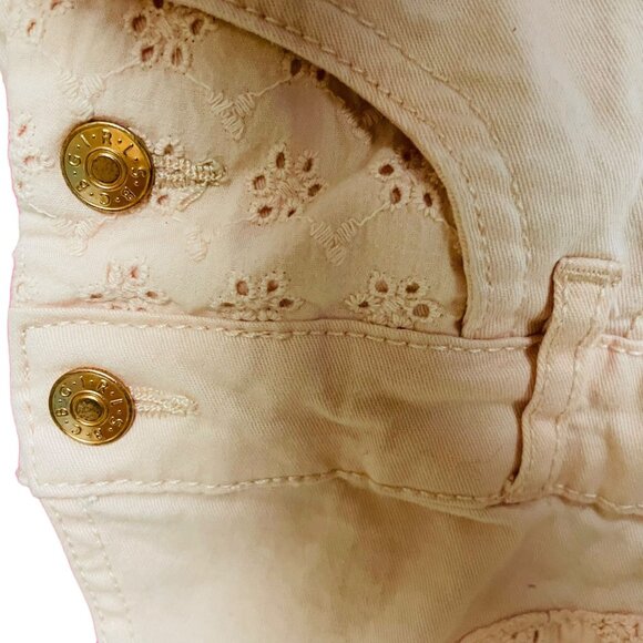 BCBG Girls Toddler Overall Romper Pink Eyelet Size 2T - Picture 7 of 7